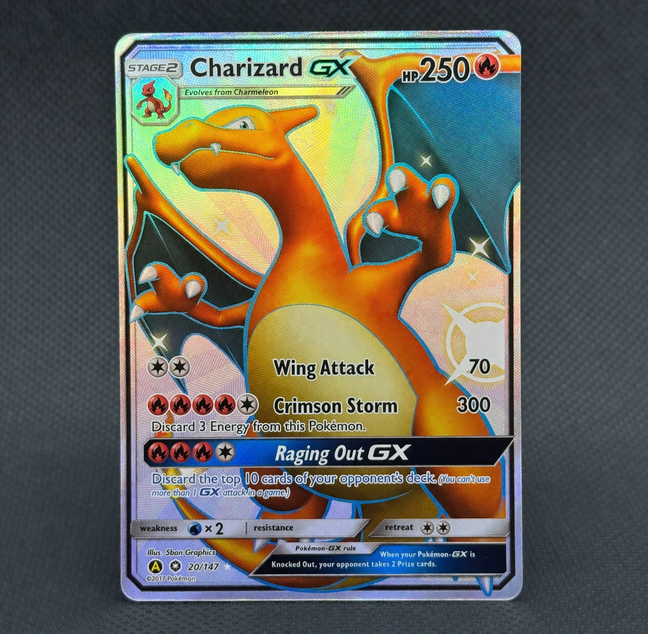 Charizard GX Burning Shadows Rare Holo Pokémon Card